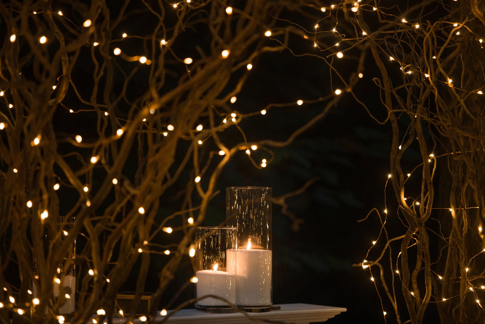 Hand-hung drapery in the hayloft ceremony space