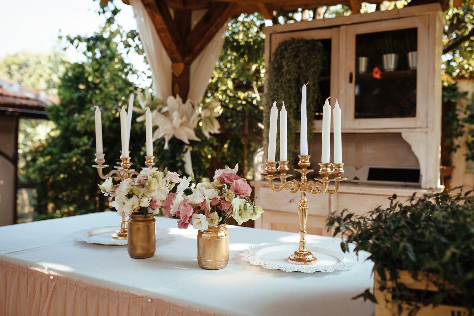 Crossback chairs set for a reception at Honeysuckle Hill